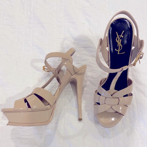 Yves Saint Laurent Shoes - YSL Nude Tribute Sandal Size 39